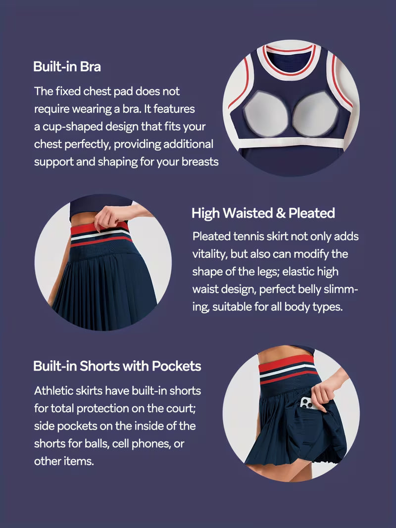 Apparel - Sets, Women's 2pcs Colorblock Sports Set