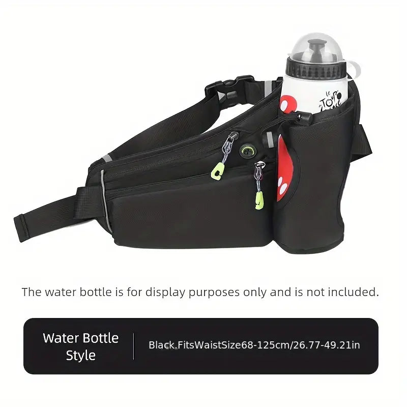 Reflective Waist Pack with Water Bottle Holder