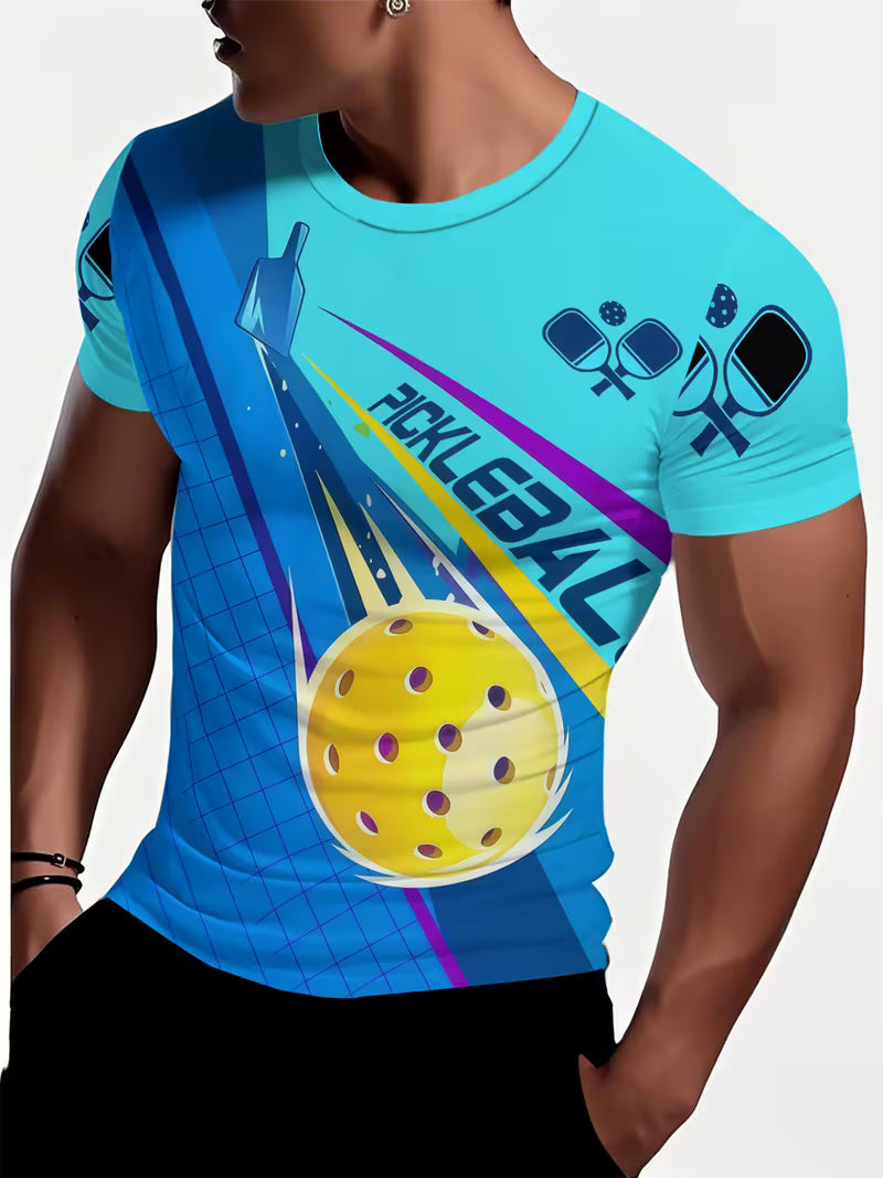 Apparels- Pickleball Jersey Shirt, Trendy Crew Neck Short Sleeve Top
