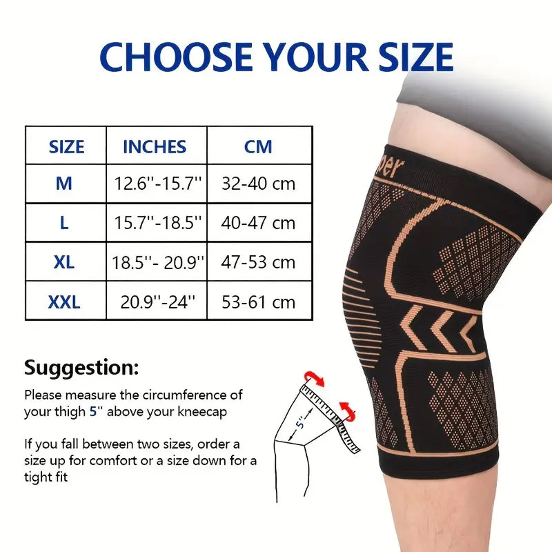 ActivEE™ Copper Nylon Knee Sleeve – Breathable Compression Support with 3D Knitting