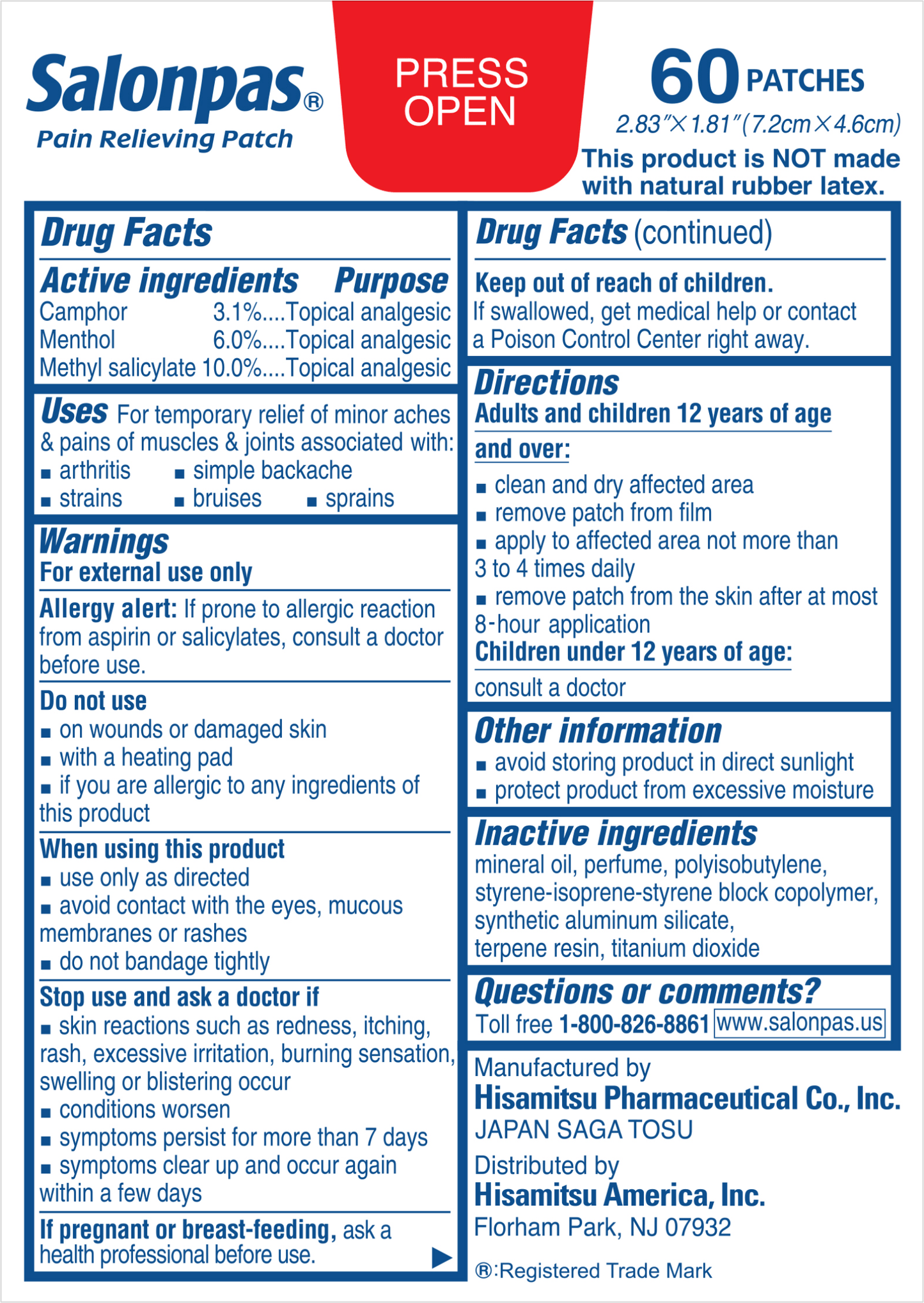 FirstAid-Salonpas® Pain Relief Patch