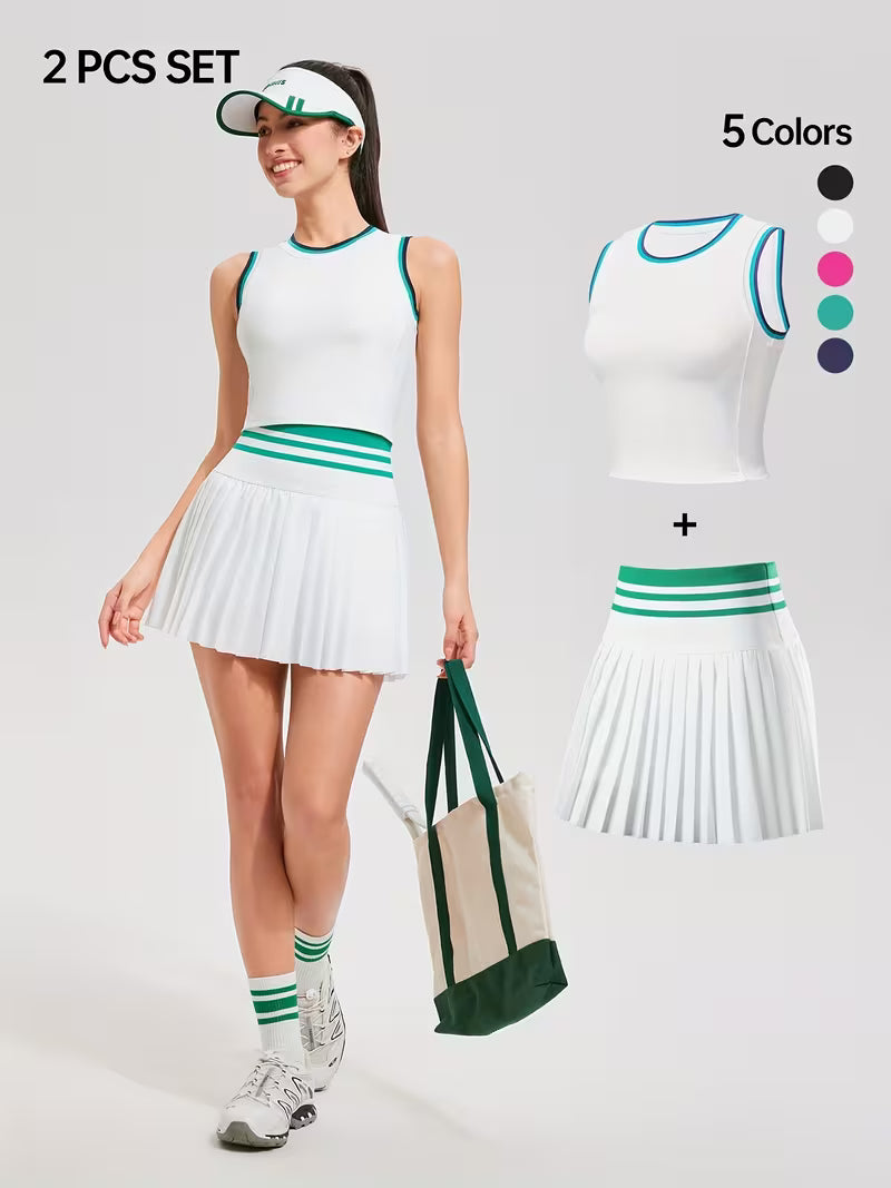 Apparel - Sets, Women's 2pcs Colorblock Sports Set