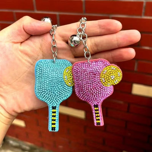 Swag - Keychain, Sparkling Rhinestone Pickleball Keychain