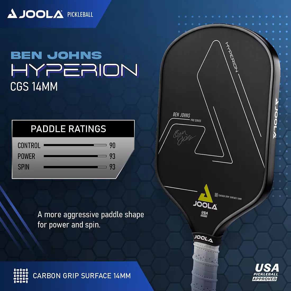 JOOLA Ben Johns Hyperion CGS 14mm Pickleball Paddle