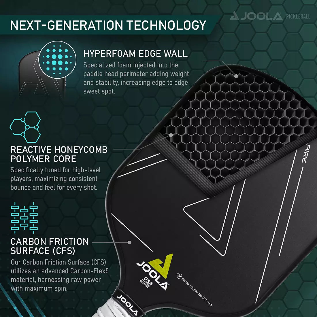 JOOLA Solaire 14mm Professional Pickleball Paddle