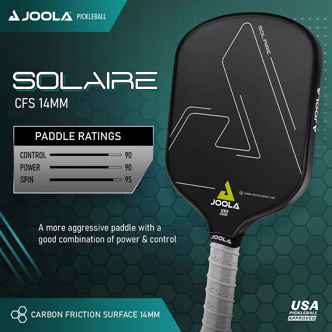 JOOLA Solaire 14mm Professional Pickleball Paddle