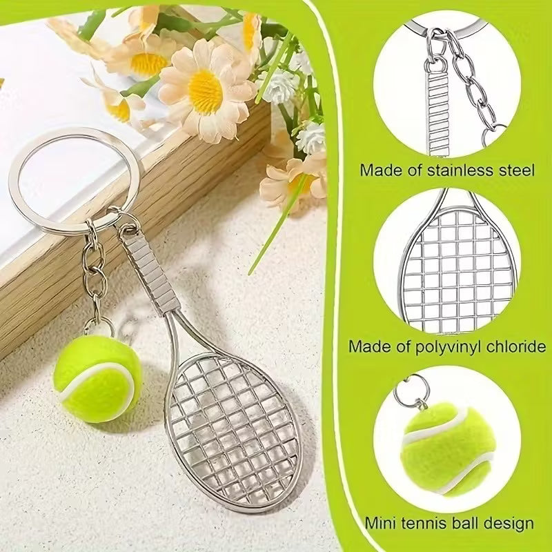 Swag - Keychain, Mini Tennis Racket Keychains