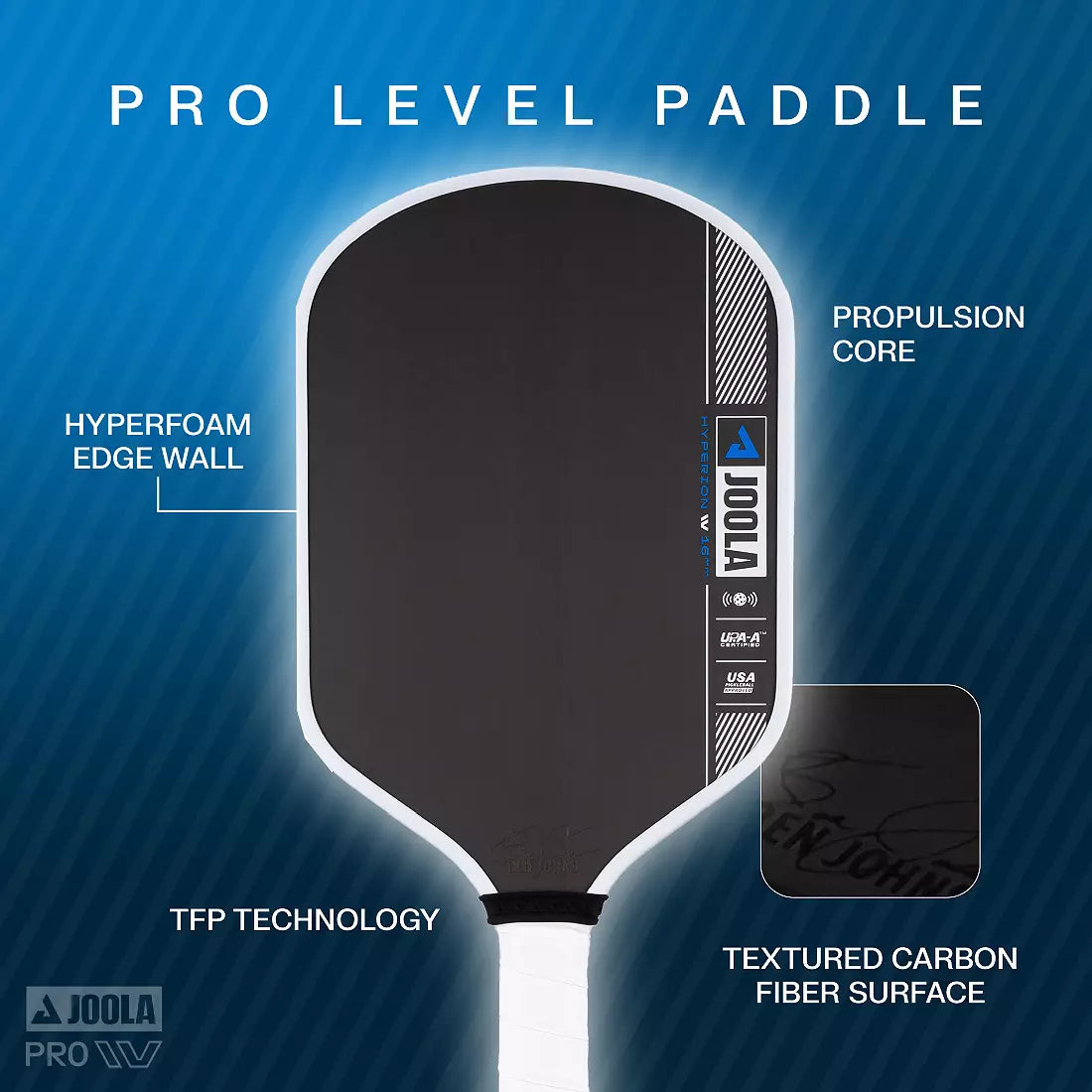 JOOLA Ben Johns Hyperion Pro IV 16mm Pickleball Paddle