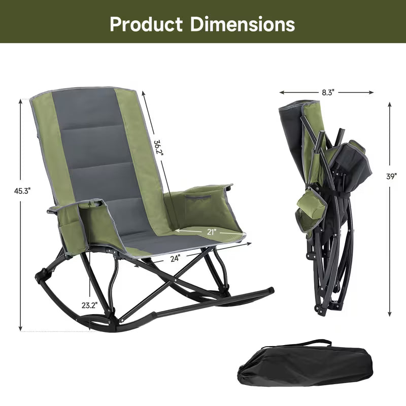 Chairs - Heavy Duty, Portable Rocking Recliner