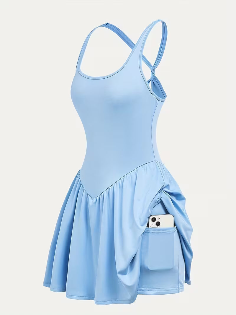 Apparel - Sets, Stretchy Women's All-Season Sports Dress