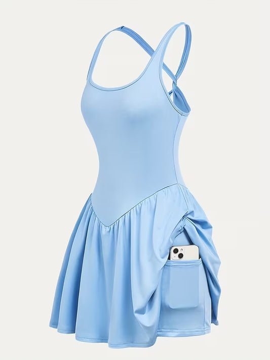 Apparel - Sets, Stretchy Women's All-Season Sports Dress