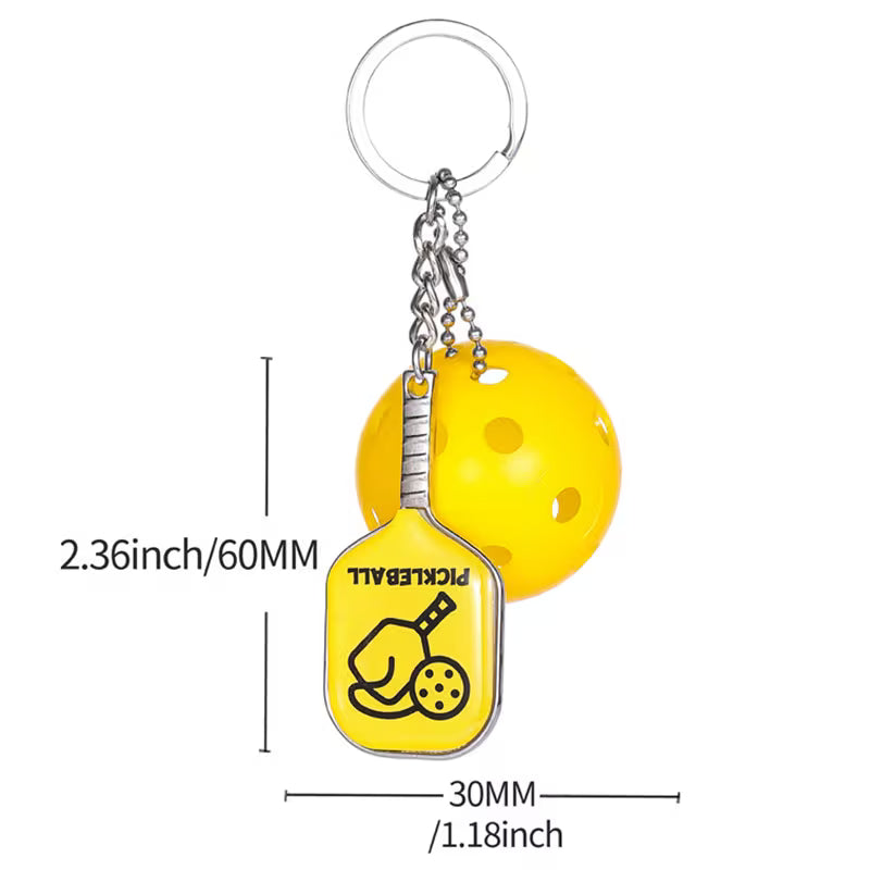 Swag - Keychain, Mini Replica Racquet with Paddle & Line Design