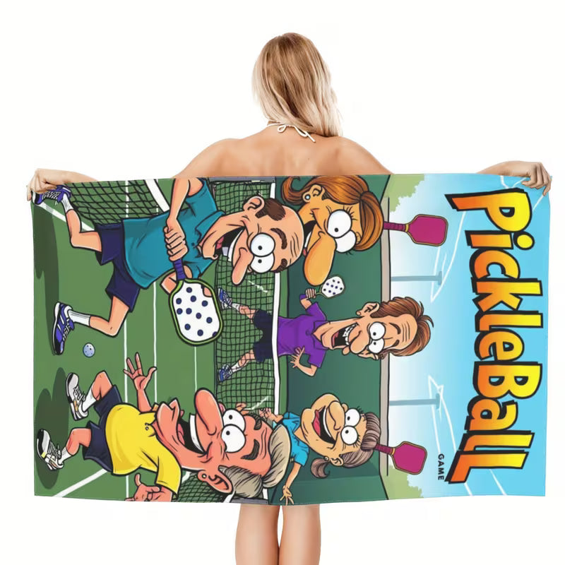 Sweat-Quick-Dry Pickleball Tournament Beach Towel 31 x 60'