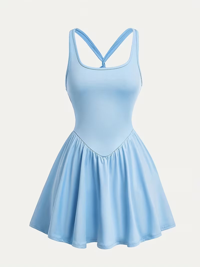 Apparel - Sets, Stretchy Women's All-Season Sports Dress