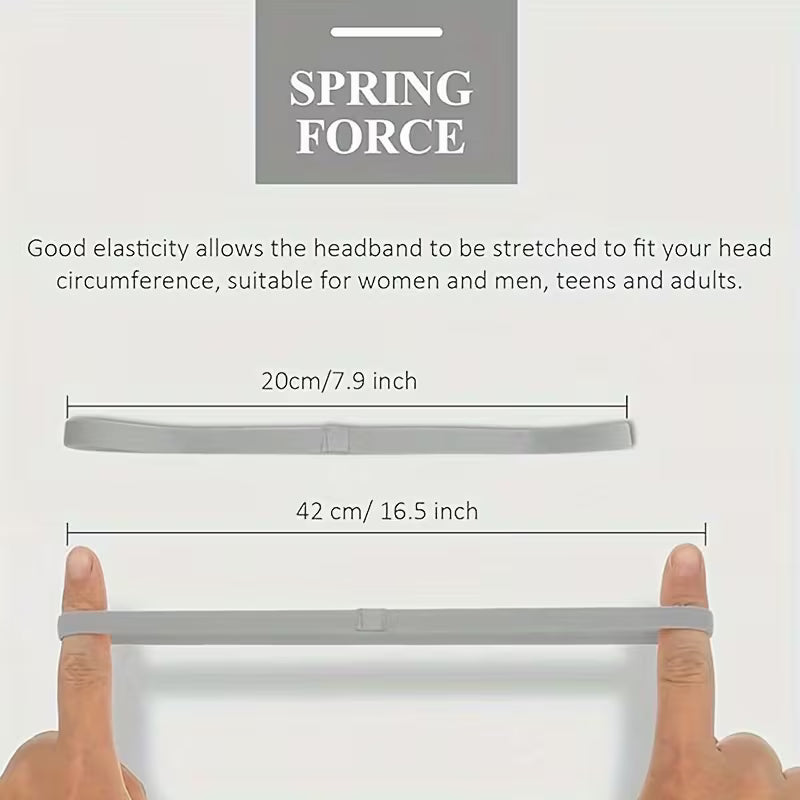 Sweat-Sports Non Slip Silicone Non-Slip Sweat-Absorbing Headbands