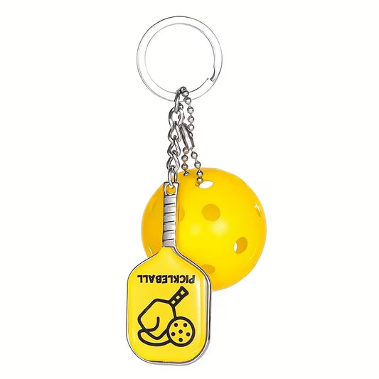 Swag - Keychain, Mini Replica Racquet with Paddle & Line Design