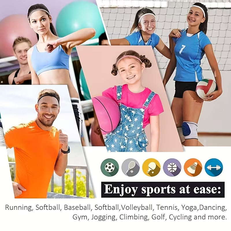 Sweat-Sports Non Slip Silicone Non-Slip Sweat-Absorbing Headbands