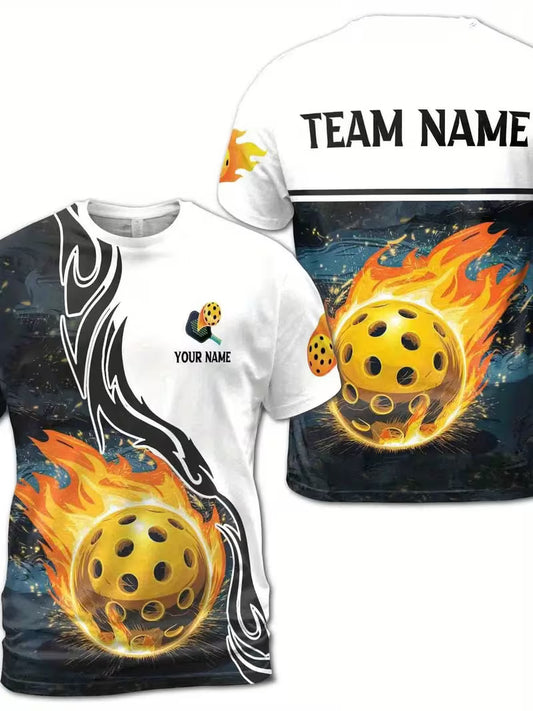 Apparels- Pickleball Jersey Shirt, Men's Custom Name/Team Name Pickleball T-Shirt