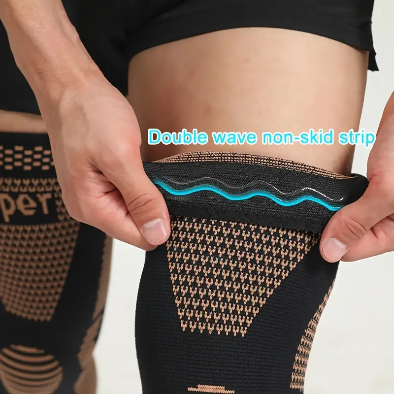 ActivEE Copper-Infused Extended Knee Sleeve – Compression & Support for Sports and Recovery