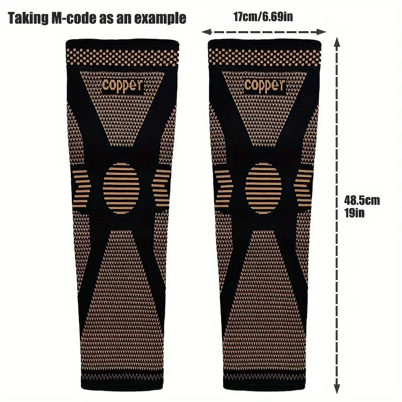 ActivEE Copper-Infused Extended Knee Sleeve – Compression & Support for Sports and Recovery