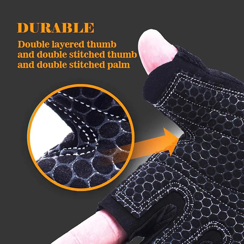 Breathable Half-Finger Fitness Gloves for Men & Women