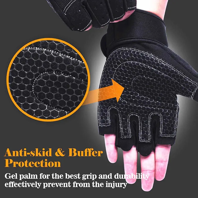 Breathable Half-Finger Fitness Gloves for Men & Women