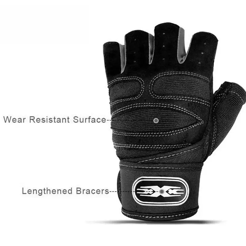 Breathable Half-Finger Fitness Gloves for Men & Women