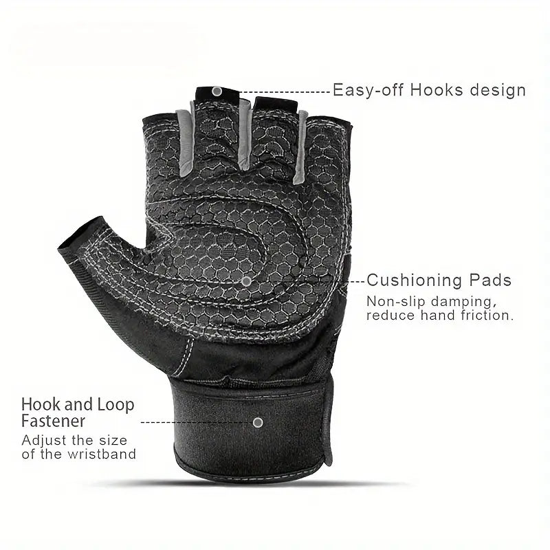 Breathable Half-Finger Fitness Gloves for Men & Women