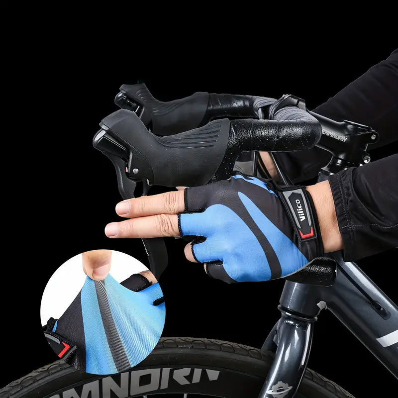 Vilico 1 Pair Half-Finger Cycling Gloves