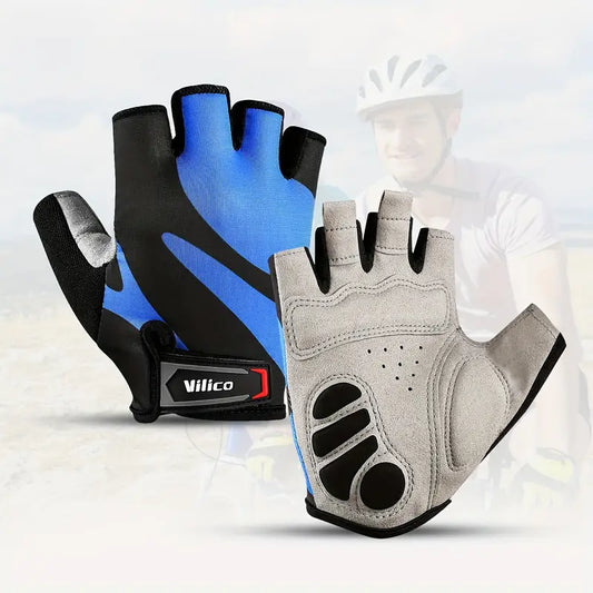 Vilico 1 Pair Half-Finger Cycling Gloves