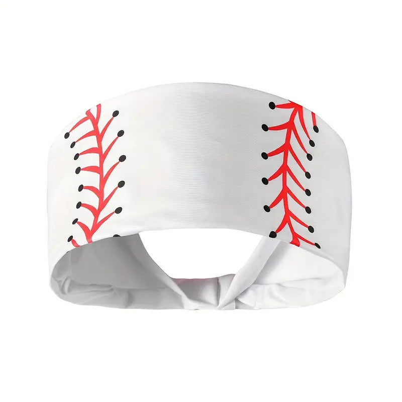 Non Slip Wide Brimmed Sport Ball Printed Head Band