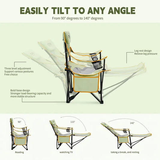 3-Position Adjustable Outdoor Folding Chair