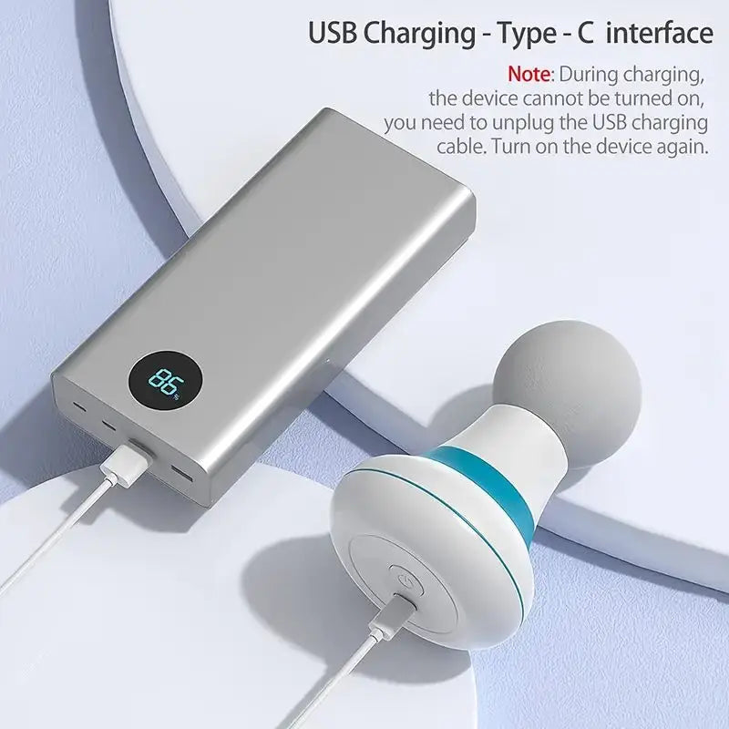 MSV+ PulseGun™ Mini Massage Gun – 6-Speed Handheld Recovery for Neck, Shoulder & Back Relief