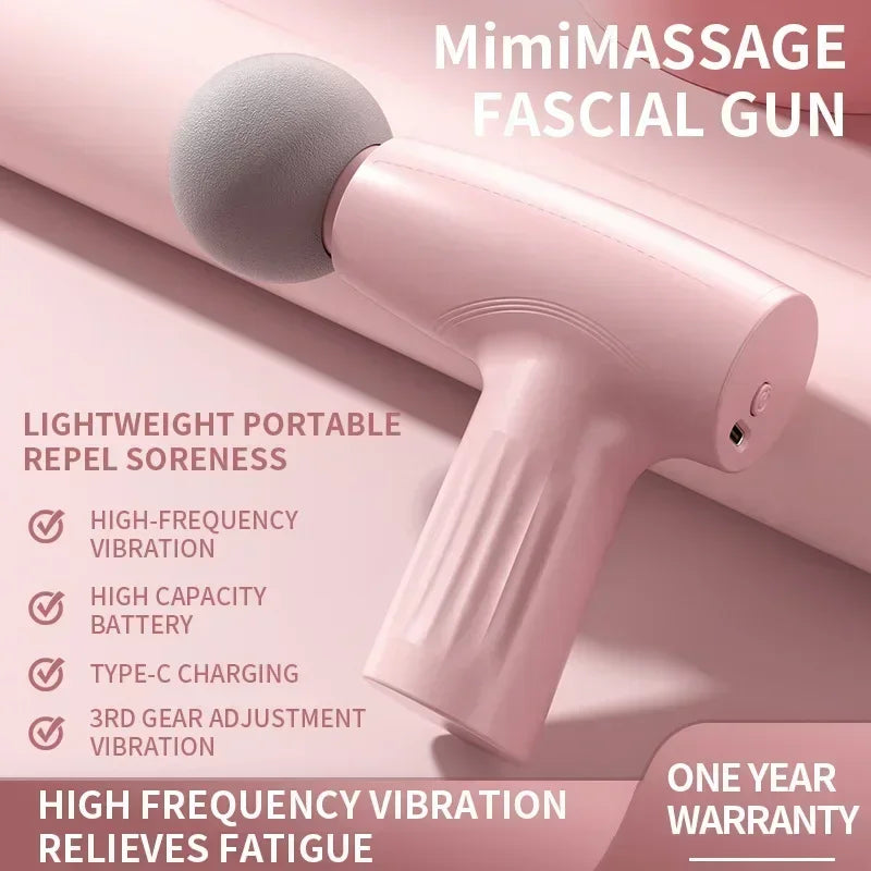 SV+ PulseGun™ Lite by OUZEY – Mini Handheld Muscle Massager (3-Speed USB Rechargeable)