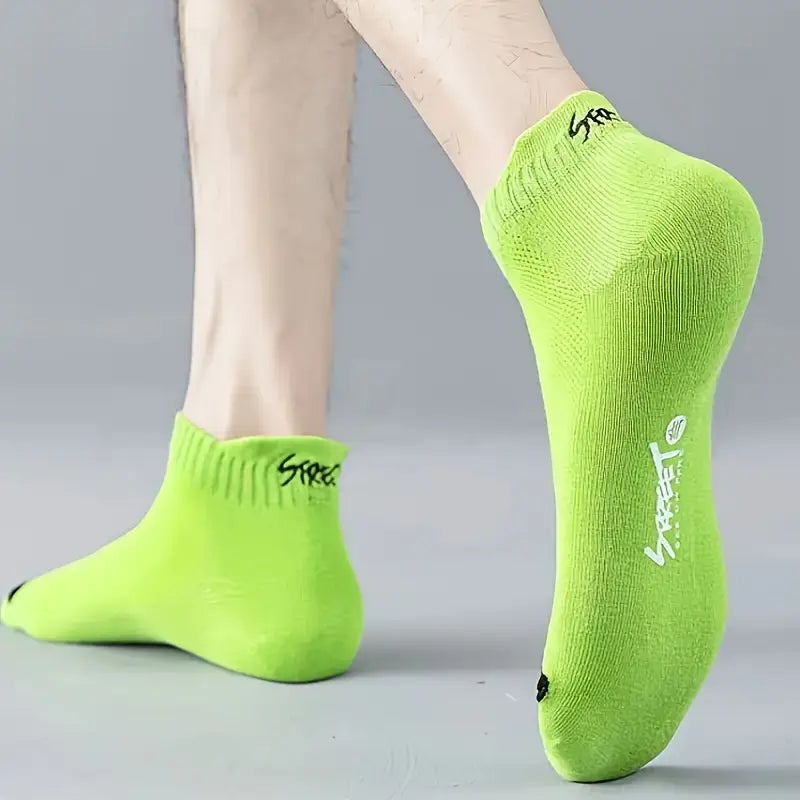 10pcs Men's Breathable Mesh Ankle Socks