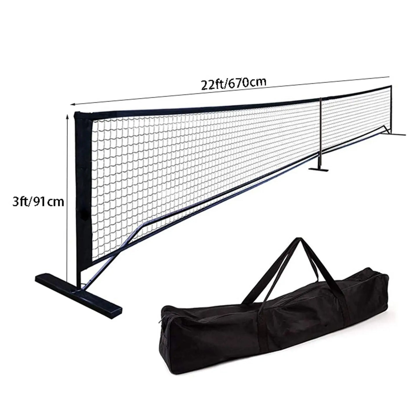 MSV+ CourtAnywhere™ Portable Pickleball Net System – Easy Setup with Carrying Bag (Indoor & Outdoor Use)