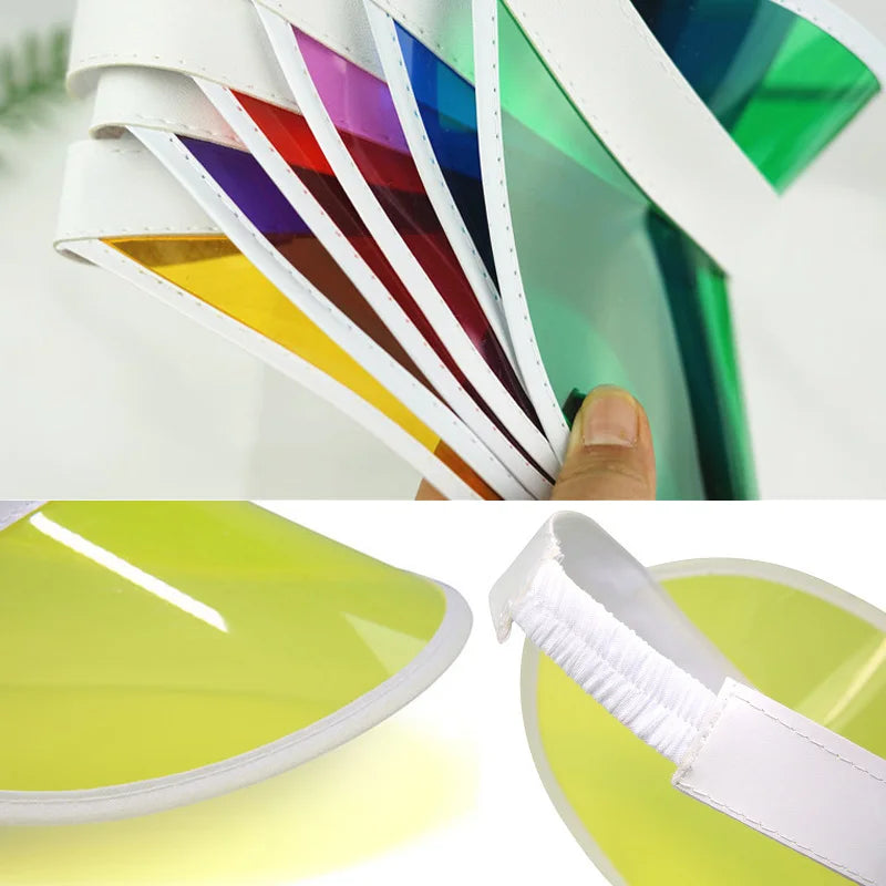 MSV+ VisorShield™ – Women's Transparent PVC Sun Visor Hat with UV Protection