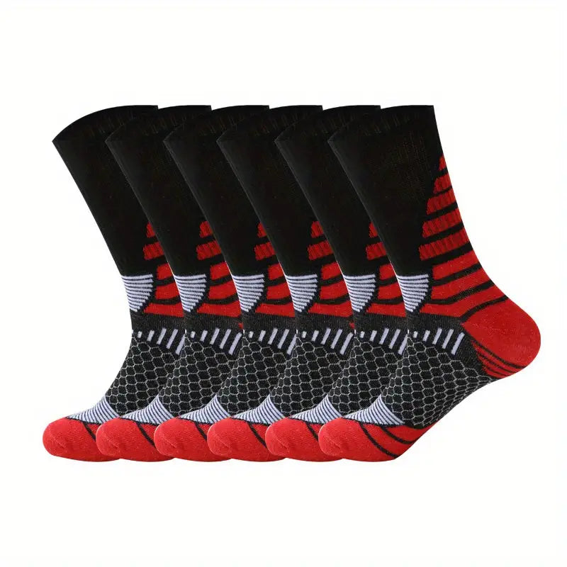 6pcs Men's Athletic Crew Socks