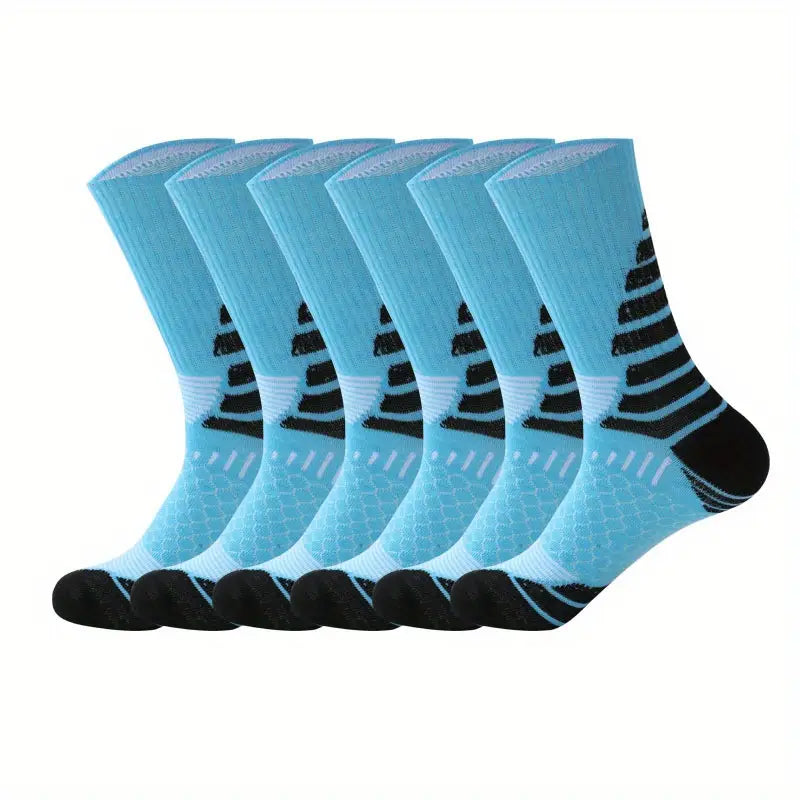 6pcs Men's Athletic Crew Socks