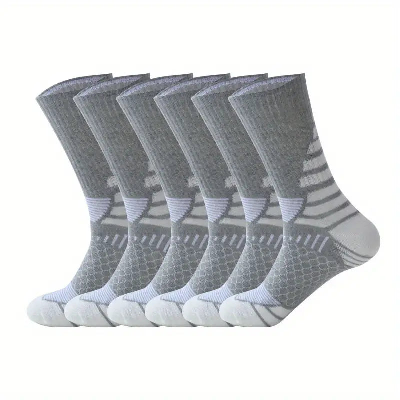 6pcs Men's Athletic Crew Socks