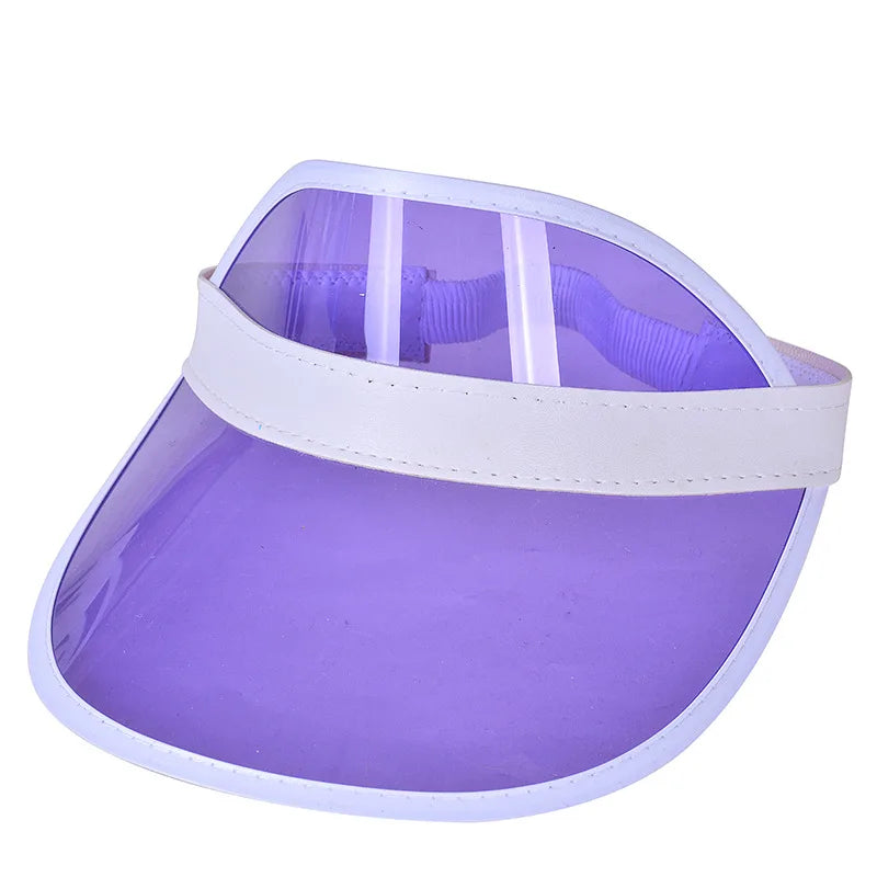 MSV+ VisorShield™ – Women's Transparent PVC Sun Visor Hat with UV Protection