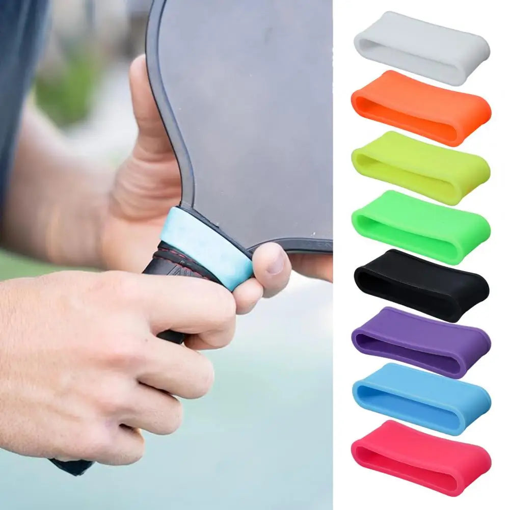 MSV+ GripLock™ Silicone Paddle Bands – Anti-Slip Racket Handle Rings (2-Pack)