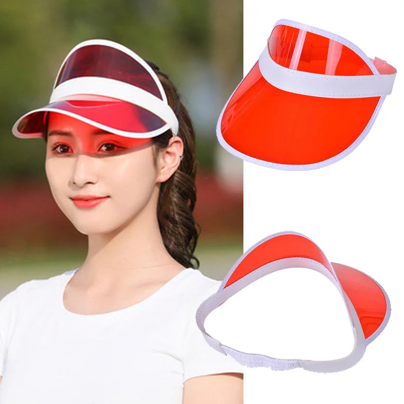 MSV+ VisorShield™ – Women's Transparent PVC Sun Visor Hat with UV Protection
