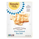 Snack-Simple Mills Crackers, Fine Ground Sea Salt, Almond Flour, 4.25 oz Box