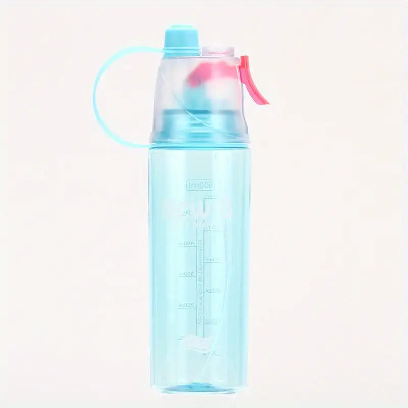 Creative Spray Water Bottle – 600ml Portable Atomizing Sports Bottle for Gym, Outdoor, Cycling & Fitness