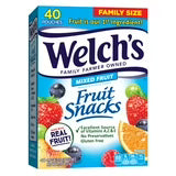 Snack-Welch's Mixed Fruit Snacks Family Size, 0.9 oz, 40 count