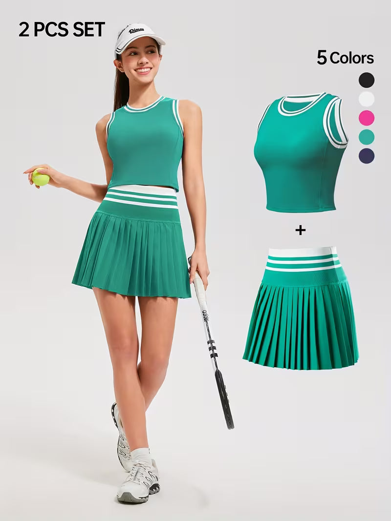 Apparel - Sets, Women's 2pcs Colorblock Sports Set