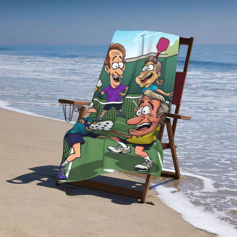 Sweat-Quick-Dry Pickleball Tournament Beach Towel 31 x 60'