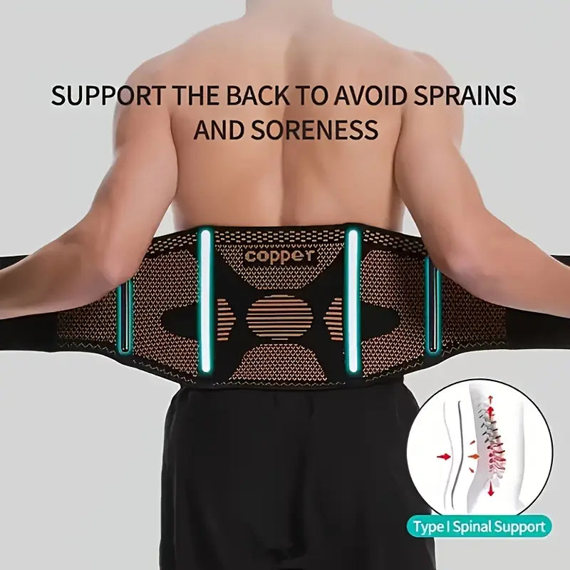 ActivEE Copper-Infused Back Support Belt – Adjustable Lumbar & Spinal Support