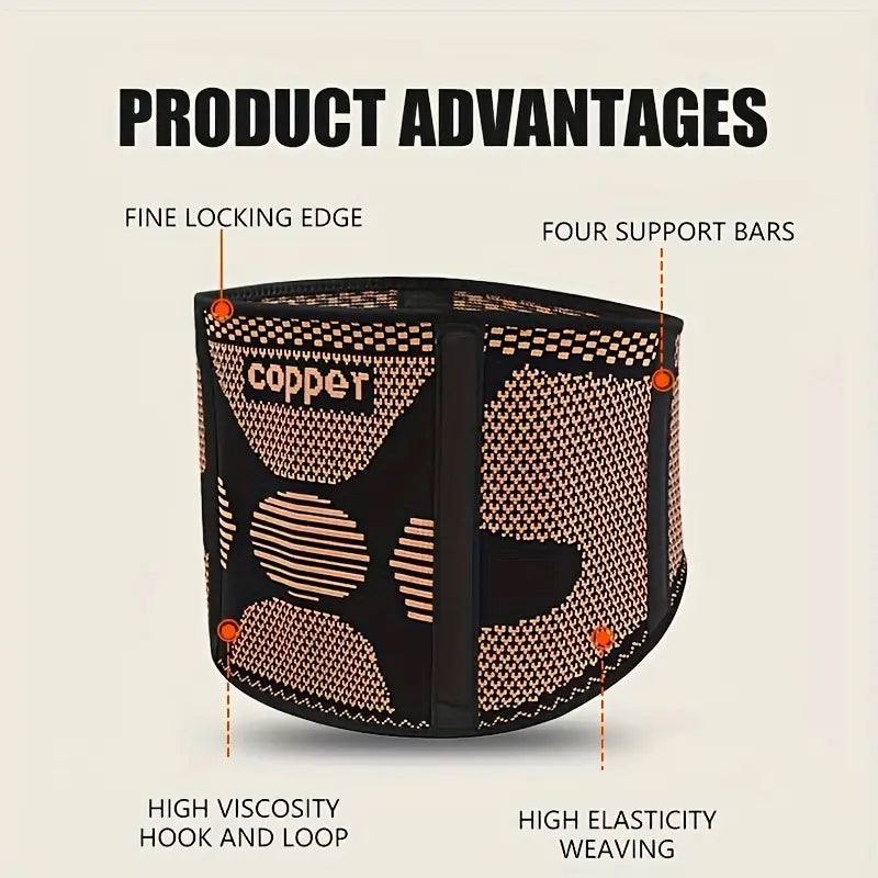 ActivEE Copper-Infused Back Support Belt – Adjustable Lumbar & Spinal Support